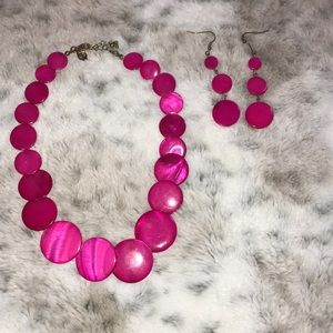 Hot pink jewelry set